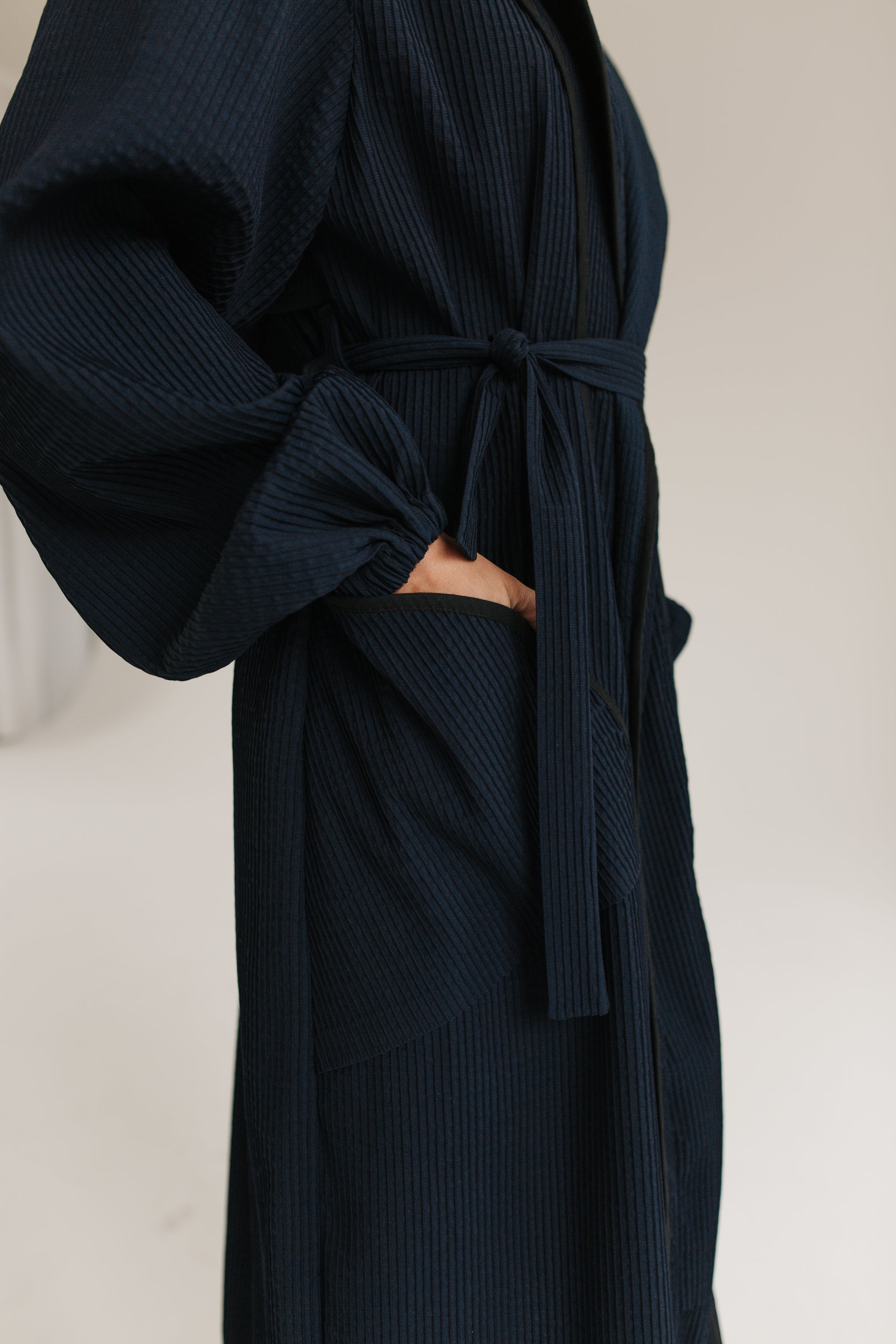 Navy Wrap Trench Coat