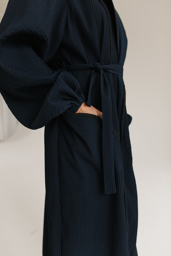 Navy Wrap Trench Coat